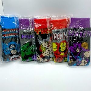 MARVEL Avengers Vintage Comic Adult Socks NWOT